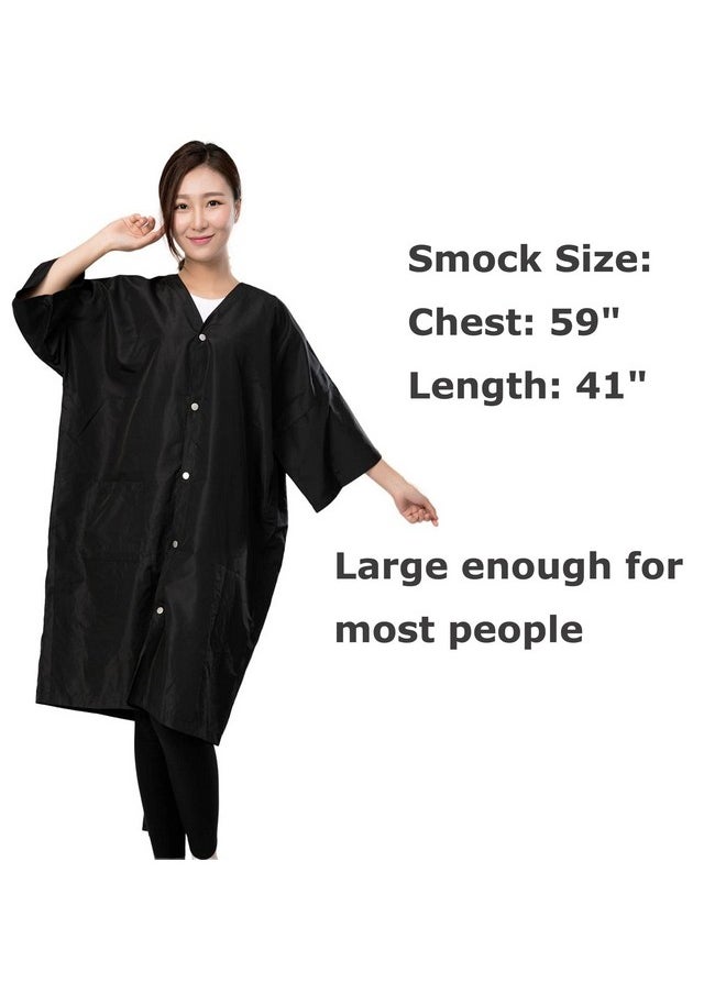 PERFEHAIR Salon Robes for Clients, Pack of 2, Hair Color Cape Kimono Gown Style, Grooming Smocks for Women & Men, 5 Snaps Closures