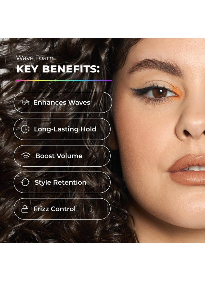 XMONDO Hair Wavetech Wave Foam - Vegan Formula with Pro-Vitamin B5 and Anti-Frizz Nutrients to Fight Static, Control Frizz, and Enhance Your Wavy Hair, 6.7 Fl Oz 1-Pack