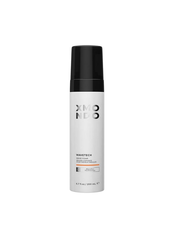 XMONDO Hair Wavetech Wave Foam - Vegan Formula with Pro-Vitamin B5 and Anti-Frizz Nutrients to Fight Static, Control Frizz, and Enhance Your Wavy Hair, 6.7 Fl Oz 1-Pack
