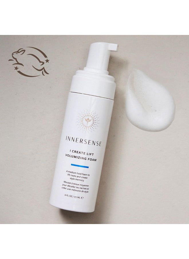 INNERSENSE Organic Beauty - Natural I Create Lift Volumizing Foam | Non-Toxic, Cruelty-Free, Clean Haircare (NEW Packaging, 6 fl oz | 177 ml)