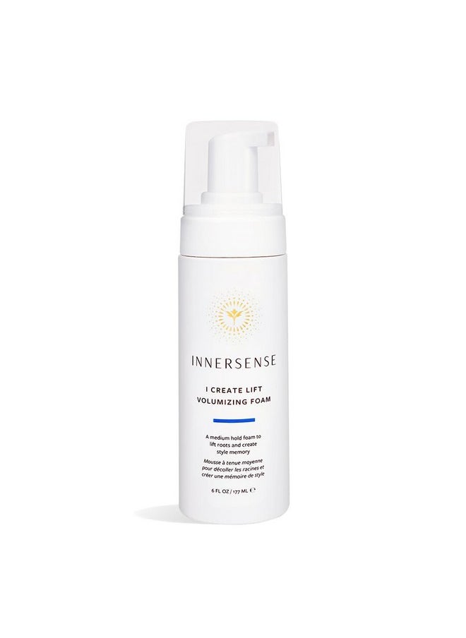 INNERSENSE Organic Beauty - Natural I Create Lift Volumizing Foam | Non-Toxic, Cruelty-Free, Clean Haircare (NEW Packaging, 6 fl oz | 177 ml)