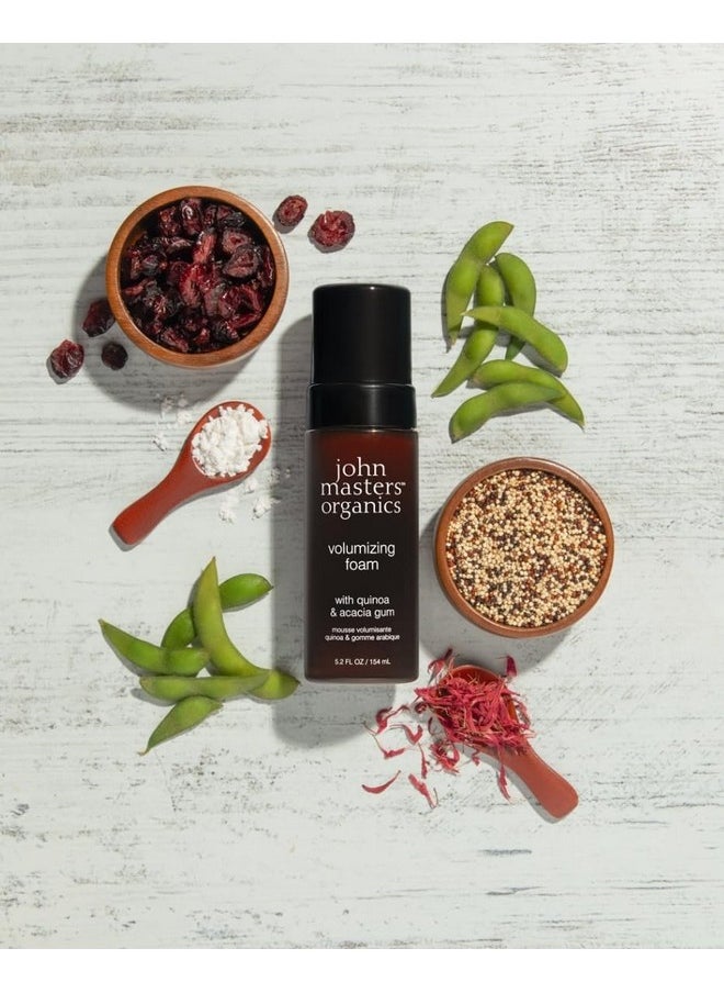 John Masters Organics Volumizing Foam 5.2 oz | 70%+ Organic Ingredients | Non-Aerosol | Long-lasting Hold | Cruelty-Free