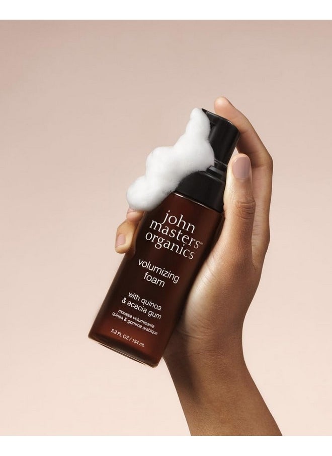 John Masters Organics Volumizing Foam 5.2 oz | 70%+ Organic Ingredients | Non-Aerosol | Long-lasting Hold | Cruelty-Free