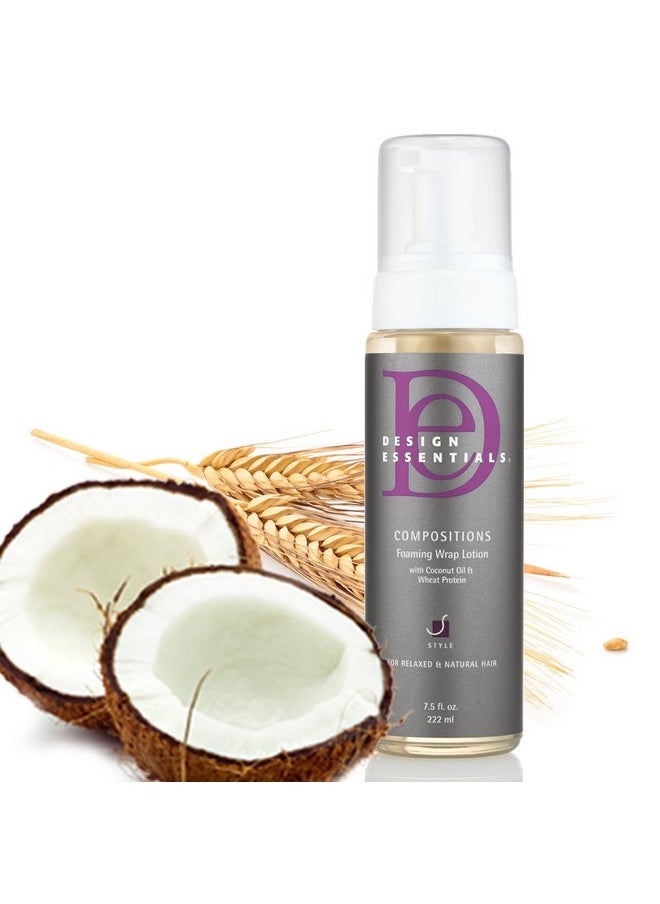 Design Essentials Compositions Foaming Wrap Lotion for Relaxed & Natural Hair, 7.5 Ounce