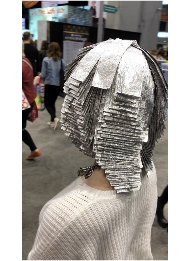 Framar 5x12 Star Struck Silver Embossed Pre Cut Aluminum Foil Sheets, Hair Foils For Highlighting - 500 Foil Sheets