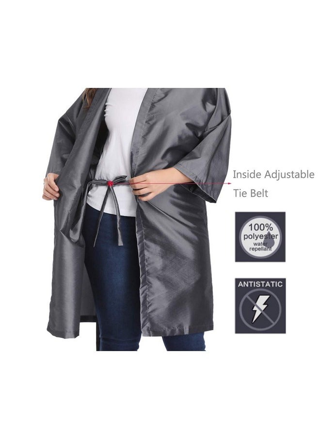PERFEHAIR Salon Client Gown Robes Cape, Hair Salon Smock for Clients- Kimono Style (Grey)