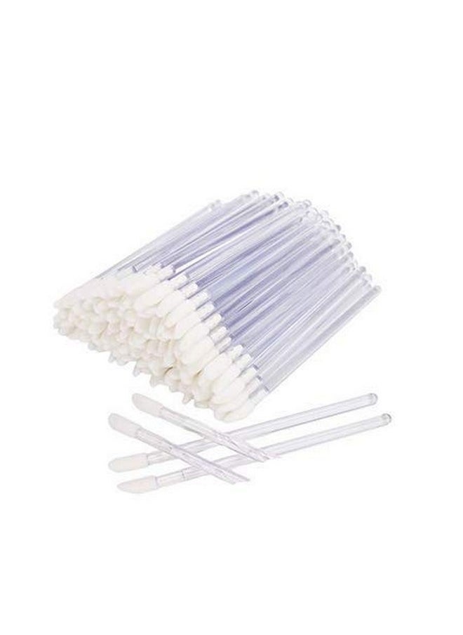 50 Pcs Disposable Tipped Lip Gloss Wands Applicator Lip Brushes Make Up Beauty Toolclear