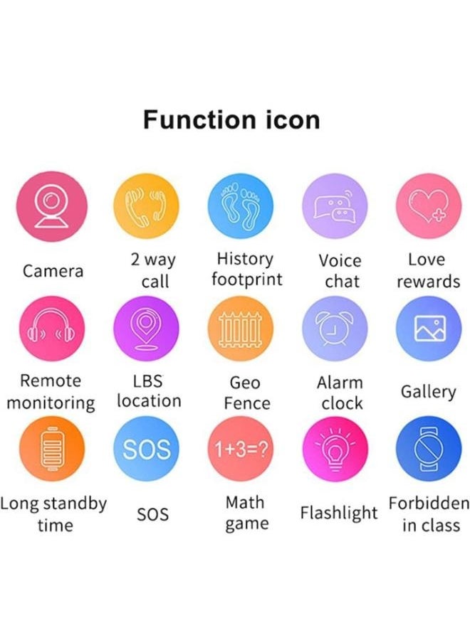 Z7A Kids Smartphone Watch | Anti-lost Smartwatches with HD Touch Screen, Phone Call Text Messaging Watch for Boy Girl Birthday Gifts(Zink)