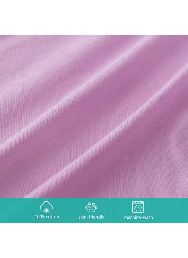 Bassinet Sheets Fit for AirClub, AMKE 3 in 1 Bassinet, Newton, Larex and Bellababy Bassinet Bedside Sleeper, 100% Cotton, 2 Pack, Ultra Soft Bassinet Sheet, Pink and Violet