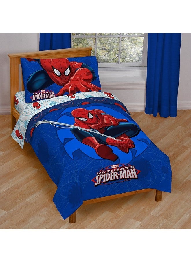 Marvel Spiderman 'Regulator' Toddler 4 Piece Bed Set
