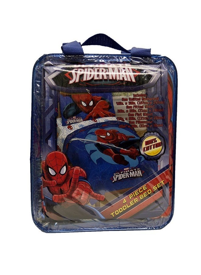 Marvel Spiderman 'Regulator' Toddler 4 Piece Bed Set