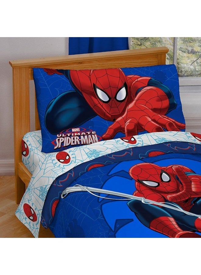 Marvel Spiderman 'Regulator' Toddler 4 Piece Bed Set
