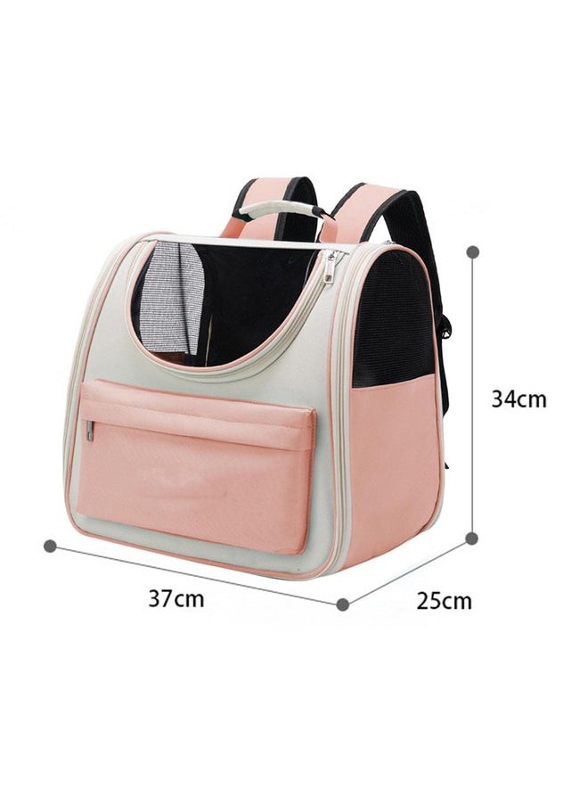 Cat Carrier Bag, Dog Travel Carriers, Airline Approved Soft-Sided Pet Carrier For Small Medium Cats And Small Dogs, Portable Carrier With Open Doors And Mesh Windows, Grey, Collapsible (Pink)
