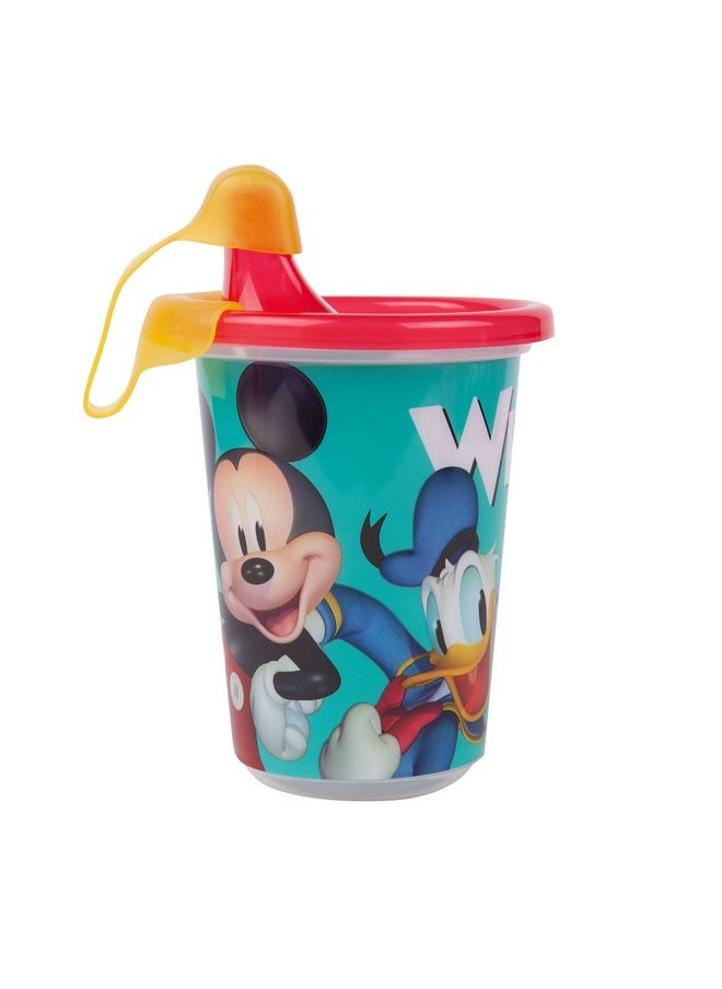 The First Years Take & Toss Disney Mickey Mouse Sippy Cups - Reusable Toddlers Cups with Lids - Kids Party Pack with 2 Travel Caps - 10 Oz - 10 Count
