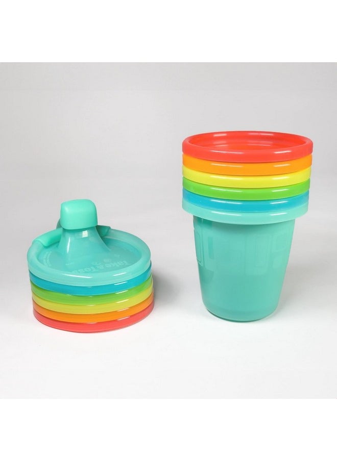 The First Years Take and Toss Spill-Proof Sippy Cup, Assorted, Pack of 6