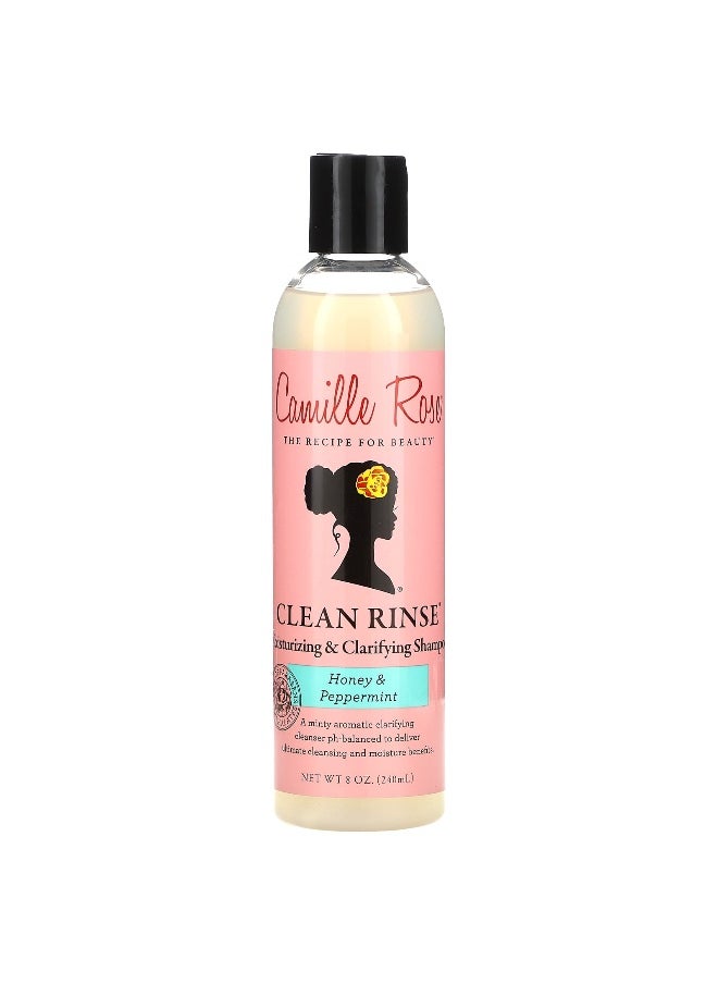 Camille Rose, Clean Rinse, Moisturizing & Clarifying Shampoo, Honey & Peppermint, 8 oz (240 ml)