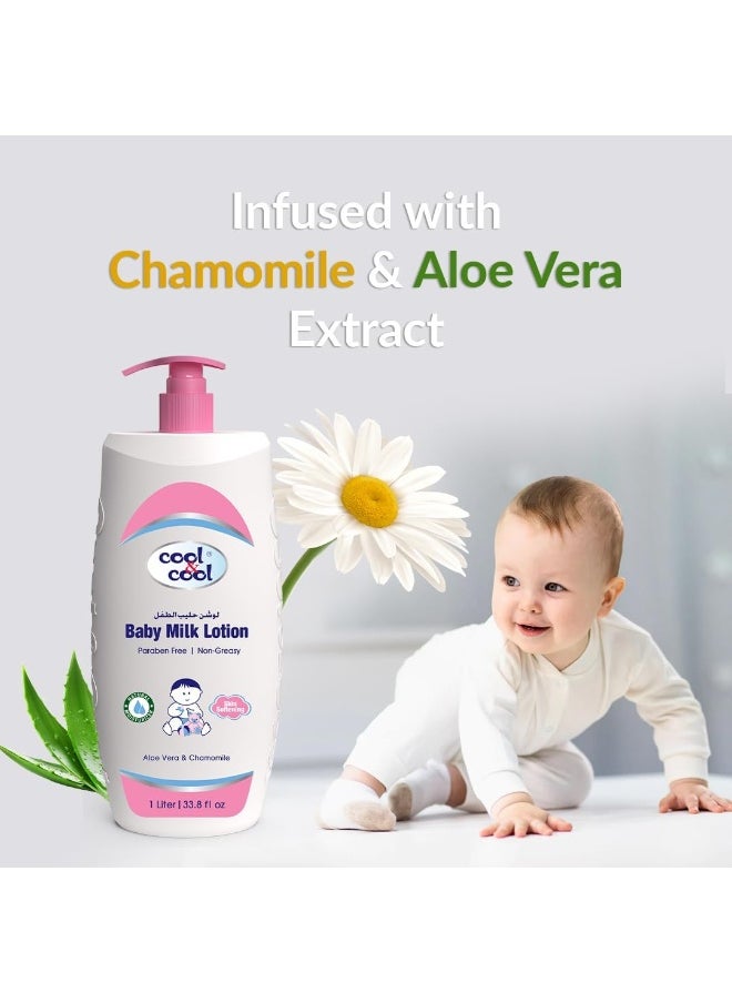Pack Of 2 Baby Milk Lotion - 1 Liter