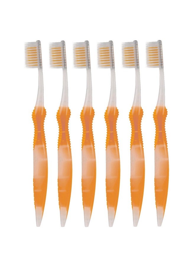 Sofresh Flossing Toothbrush - Adult Size | Your Choice of Color | (6, Orange)