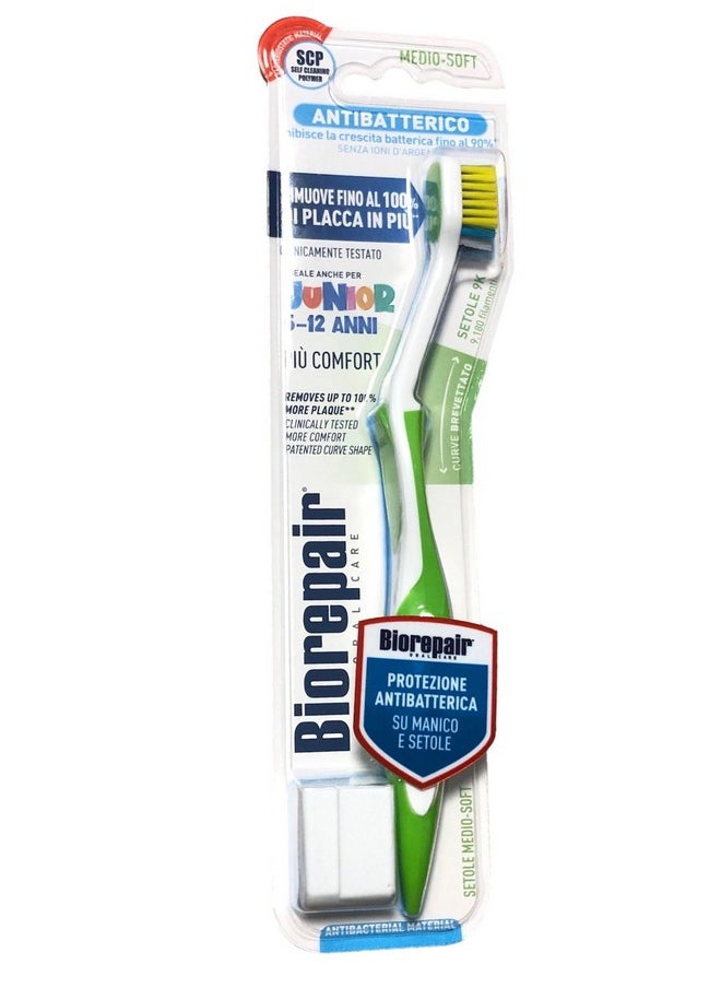 Biorepair : Oral Care Pro Toothbrush Curve- Junior Ramdom Color, Pack of 2
