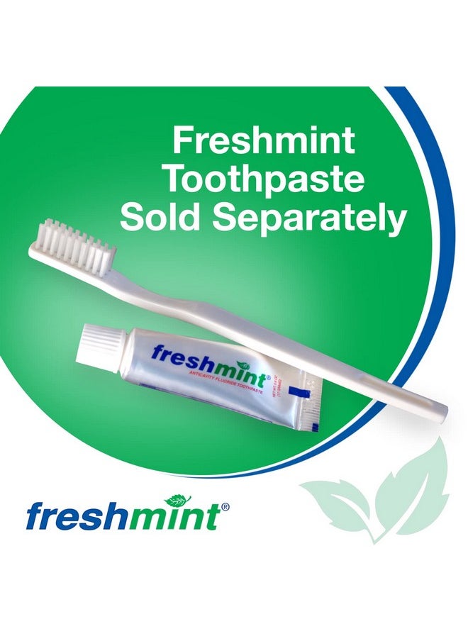 FRESHMINT (144 Pack Individually Wrapped 30 Tuft Soft Nylon Bristle Adult Toothbrush