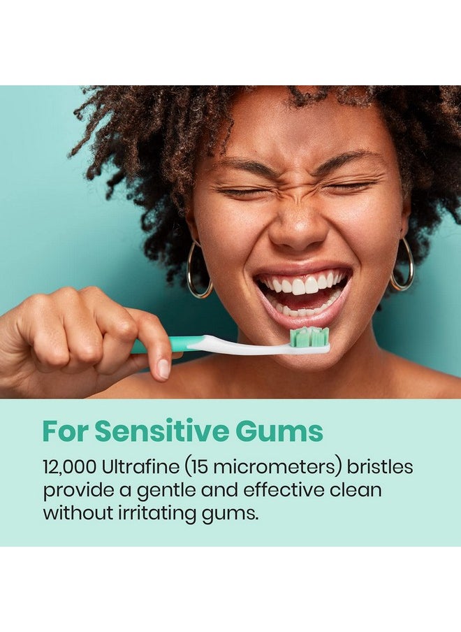 Lindo Ultrafine Toothbrush - for Sensitive Gums and Teeth, 12000+ Ultra Fine Bristles, Soft and Gentle, Deep Clean, Pack of 4