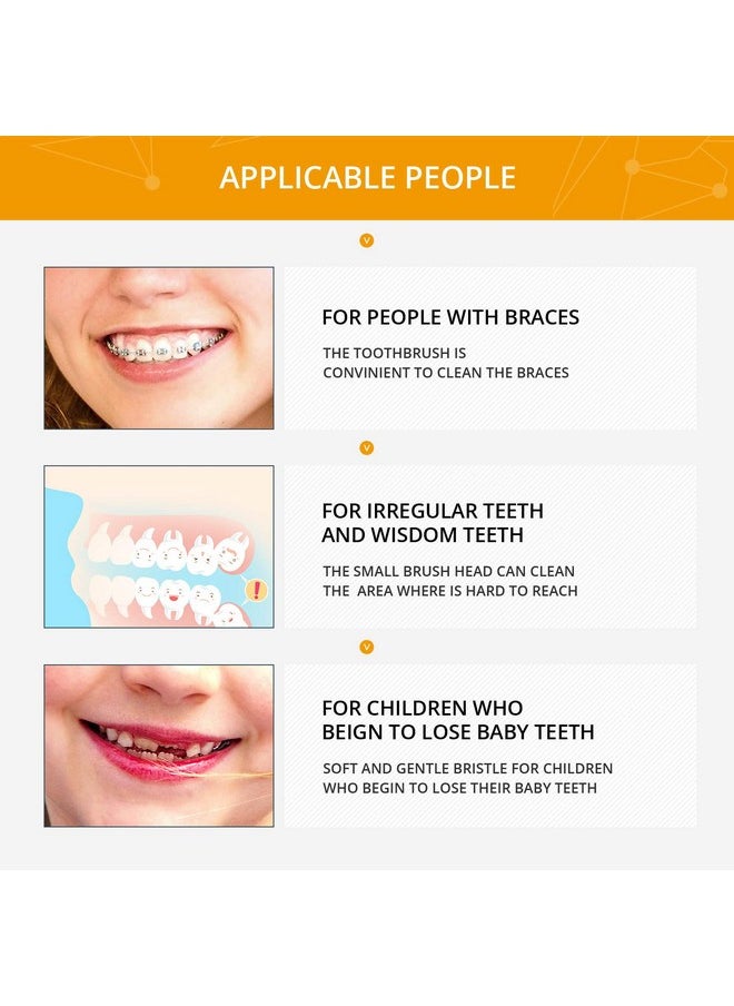 12 Pieces Tufted Toothbrush End-Tuft Tapered Trim Toothbrush Soft Trim Toothbrush Single Compact Interdental Brush