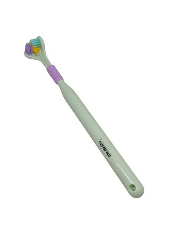 Green 3-Sided Triple Angle Toothhugger Training Toothbrush, Ultra Soft Bristles, Toddler and Autistic Oral Care for 1 Year and Up
