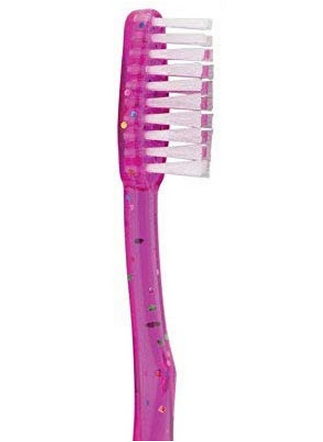 Bottles N Bags Kids Prepasted Toothbrushes Individually Wrapped - Bubblegum Disposable Toothbrushes with Sparkles (36 Pack)
