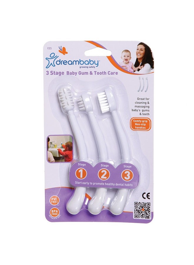 Dreambaby Toothbrush Set 3 Stage, White