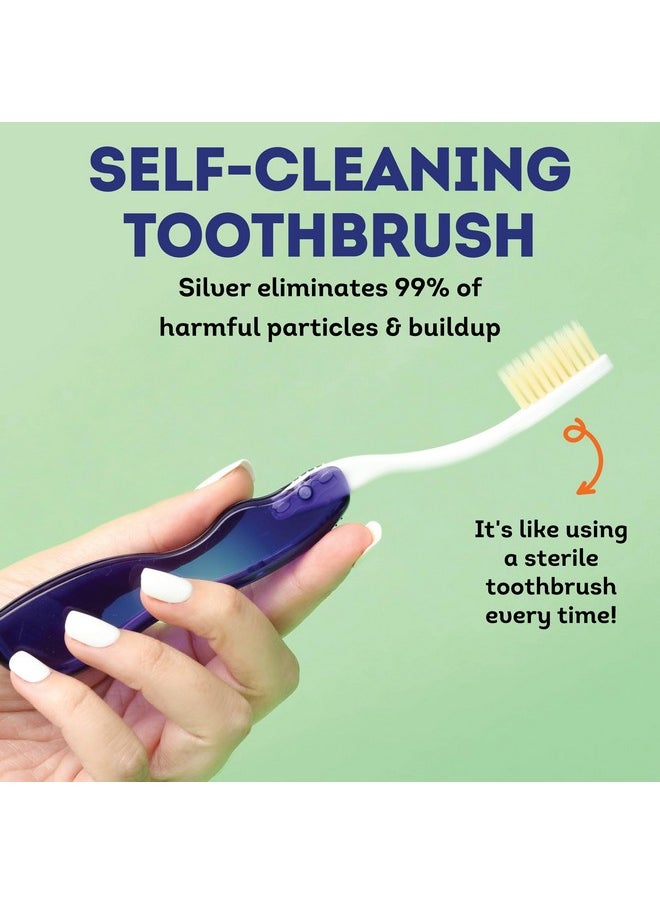MOUTHWATCHERS Extra Soft Flossing Toothbrush, 1 Red Folding Travel Toothbrush for Adults, Ultra Clean, Good for Sensitive Teeth and Gums, by Dr. Plotka's