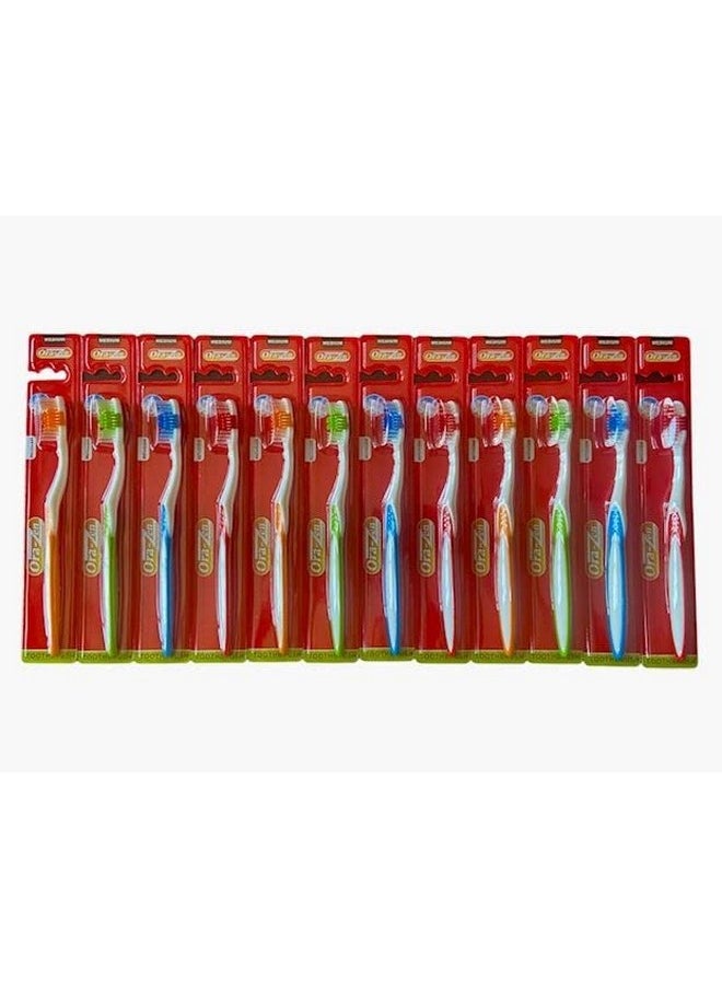 Oro-Zen Toothbrush Medium for Adult, 12-Count