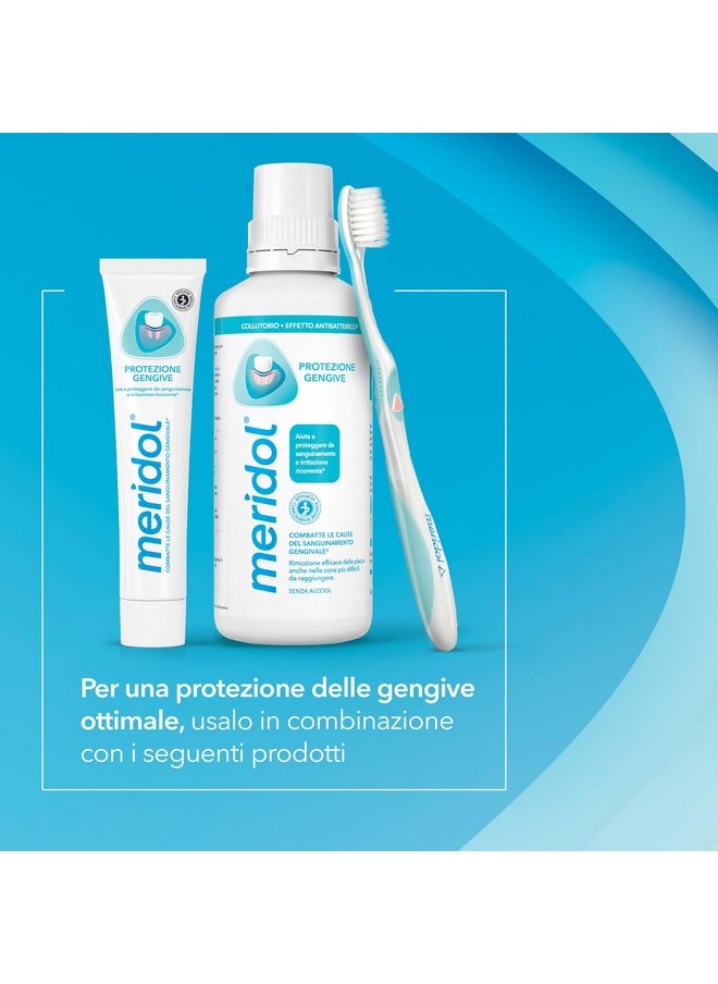 meridol Spazzolino Potezione Gengive 1 Confezione I Setole Morbide dalle estremità microfini e filamenti conici I Protegge dalle irritazioni gengivali I Manico ergonomico I Pulizia accurata e delicata
