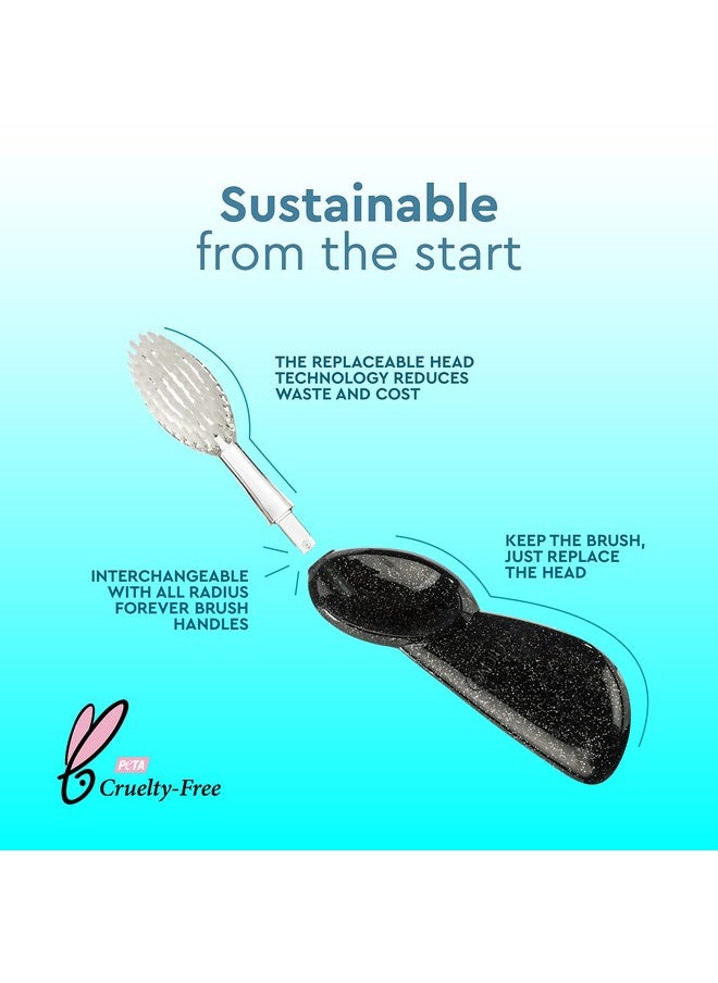 RADIUS Big Brush BPA Free & ADA Accepted Toothbrush Designed to Improve Gum Health & Reduce Gum Issues - Right Hand - Midnight Sky/Marble/Soda Pop Eco Grind - Pack of 3