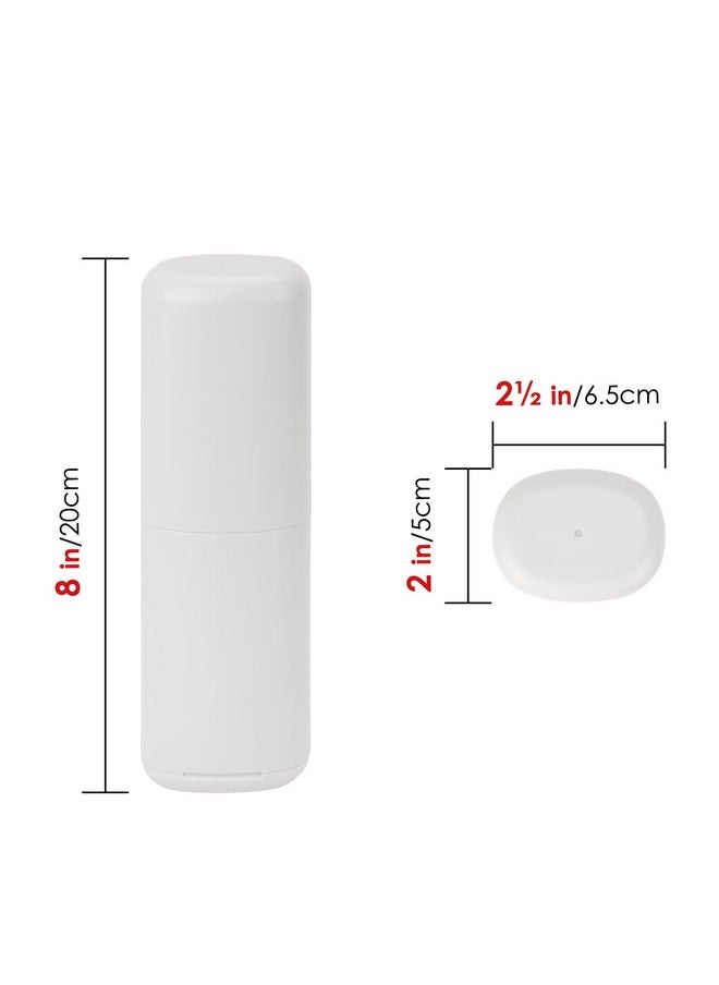 Linkidea 2 Pack Travel Toothbrush Toothpaste Storage Case, Portable Gargle Toothbrush Containers, Travel Toothbrush Holder for Camping, School, Business, Trip, Bathroom (Light Grey)