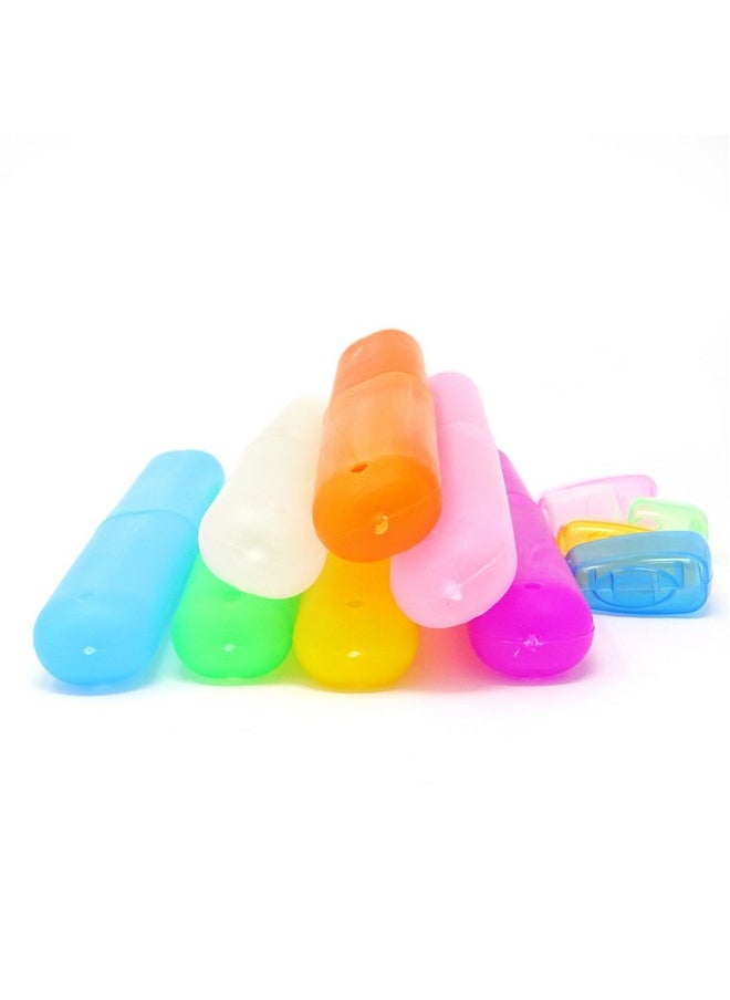 Honbay 7PCS Plastic Dust-Proof Toothbrush Case Holder for Daily and Travel Use - 5 Toothbrush Head Covers as Gift, Random colors