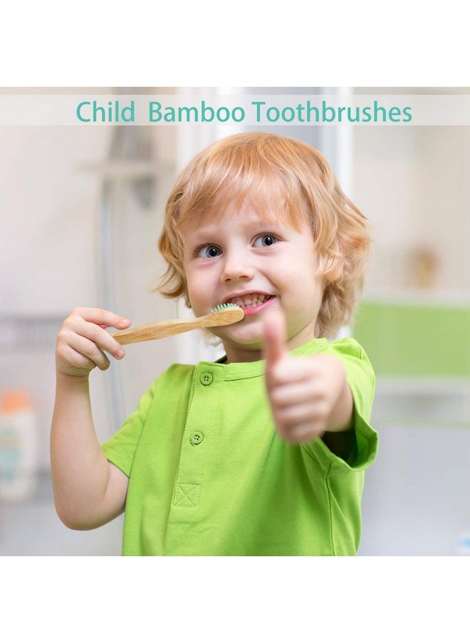 16 Pcs Kids Bamboo Toothbrush Soft Bristle Natural Toothbrush Wooden Toothbrushes Kids Toothbrush with Colorful Bristles and Ergonomic Animal Designs Handles for Kids