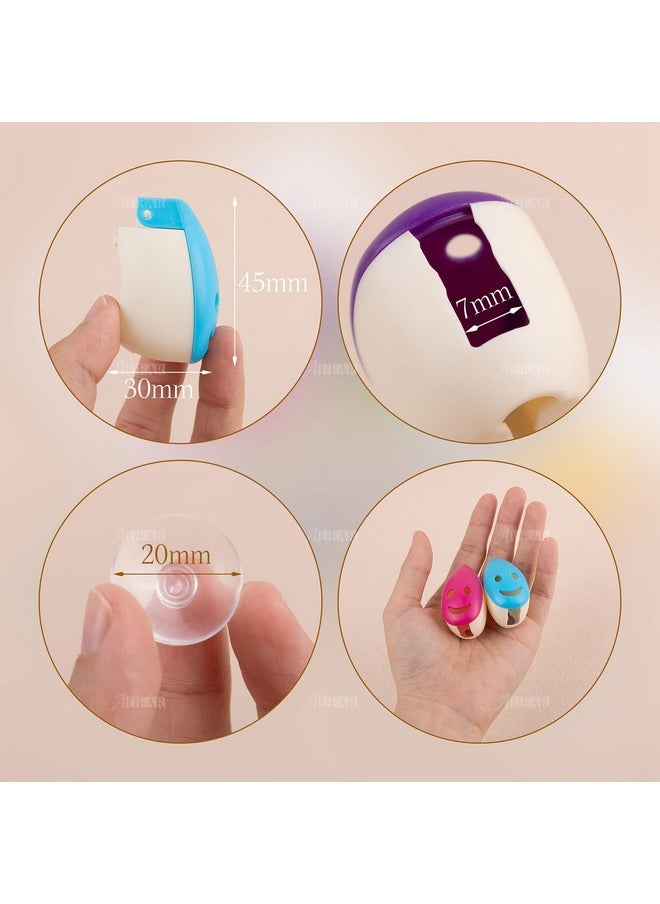 AUEAR, 5 Pack Happy FaceToothbrush Holder Cover Case Cap With Suction Cup for Travel 5 Colors