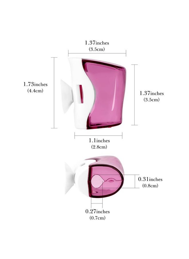 Linkidea Travel Toothbrush Head Covers with Suction Cup Portable Wall Mount Toothbrush Holder, Toothbrush Cap Case Box Convenient for Travel, Outdoor (3PCS)