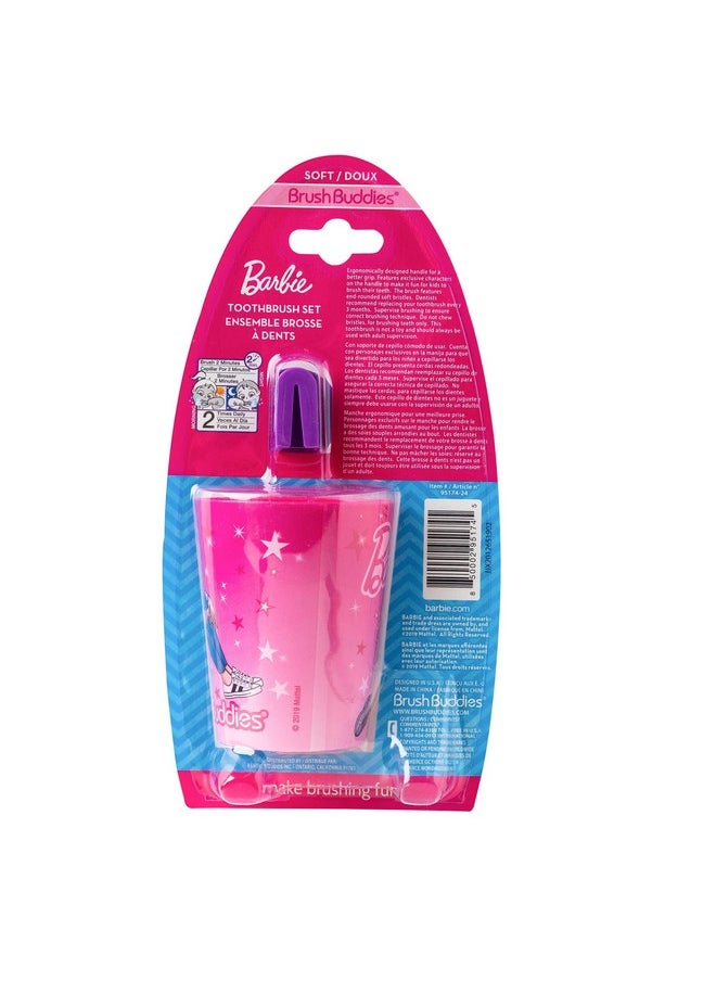 Licensed Branded B4RBIE 3 Pieces Toothbrush Set for Girls
