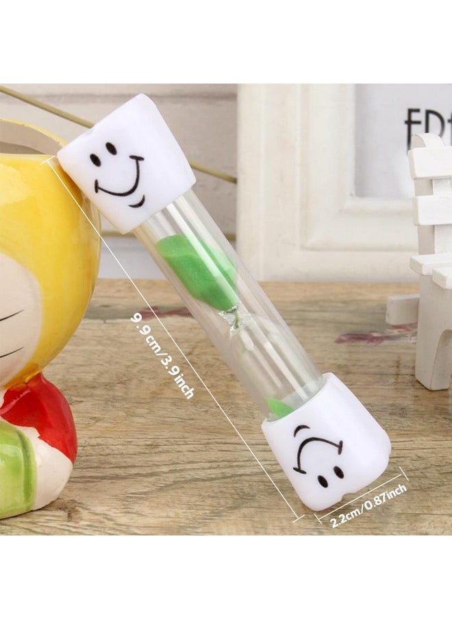 4 Pieces 3 Minute Toothbrush Sand Timer for Kids, Assorted Colors Tooth Shape Timers Plastic Hourglass for Proper Tooth Brushing Boys Girls Oral Care