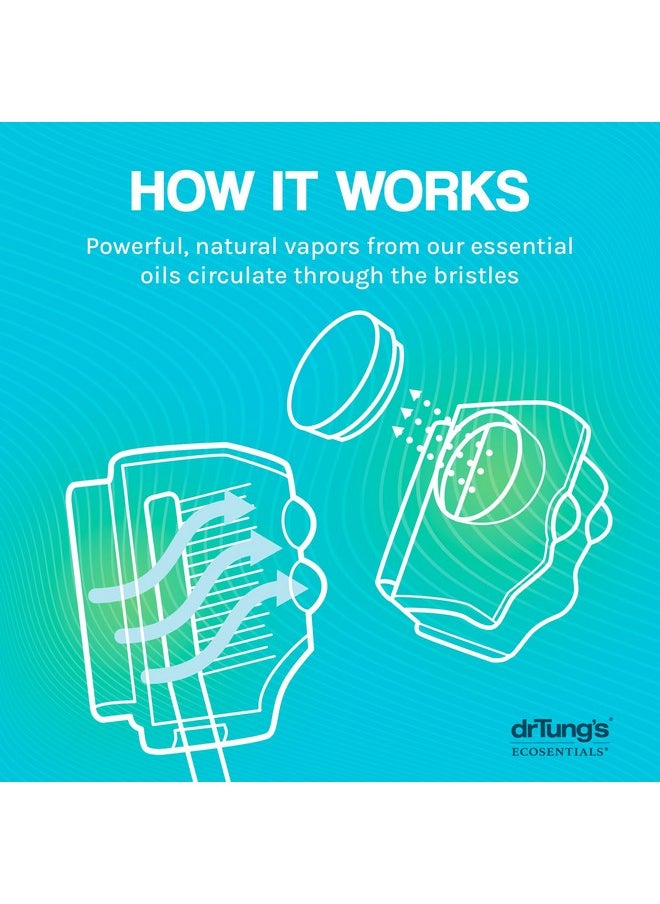 DrTung's Snap-On Toothbrush Protector, Releases Vapor from Essential Oils to Help Protect your toothbrush (2 Pack) (colors may vary)