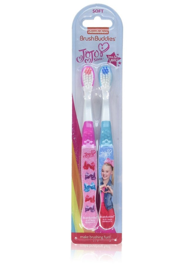 JoJo Siwa Manual Toothbrush, 2 Count (Pack of 1)