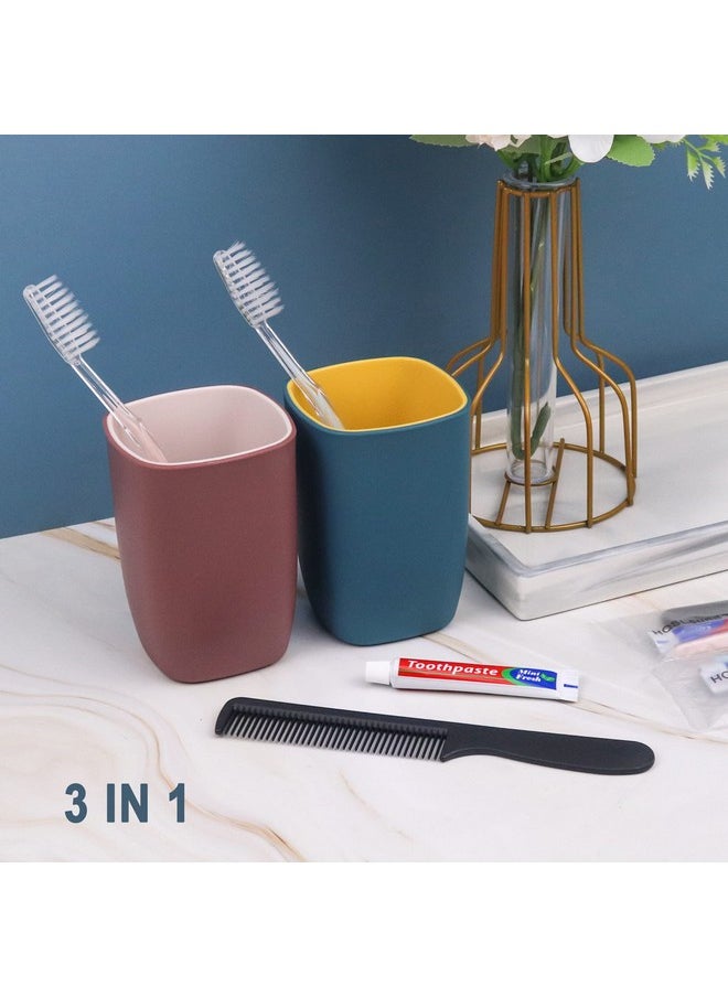 100 Pack Disposable Toothbrushes with Toothpaste and Comb for Homeless Individually Wrapped,10g Travel Toothpaste,7inch Black Hair Comb,Soft Bristle Toothbrush for Hotel,AirBnb,Shelter,Charity