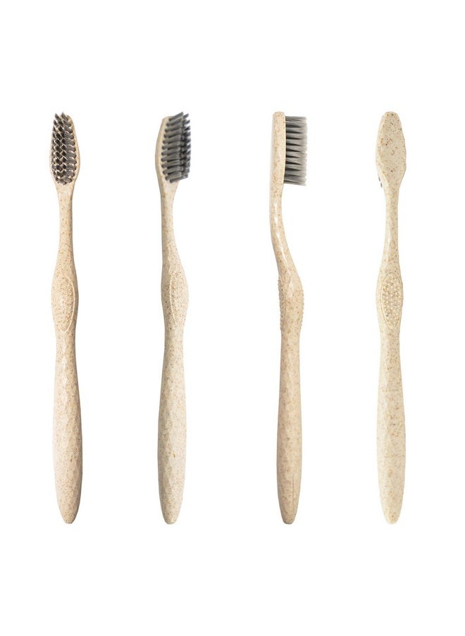 Bleeker and Rowe Biodegradable Eco-Friendly Toothbrushes - Individually Sealed - BPA Free Soft Bristles - Sustainable - Recycled Packaging (Pack of 10)