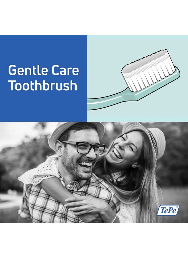 TePe Gentle Care Soft Toothbrush, Adult Post-Surgery Toothbrush for Sensitive Teeth and Gums