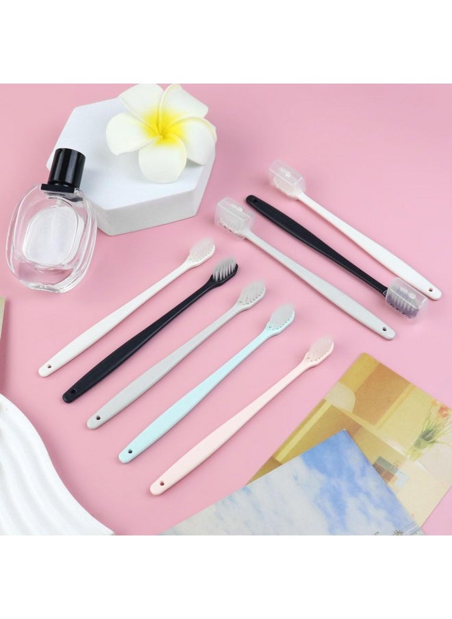 Lomgwumy Disposable Toothbrush, Toothbrush Bulk, Individually Packaged, Tooth Brush Pack with Protective Toothbrush Cover, Soft Bristles, 5 Color Matching, Better Cleaning Effect (PACK-50)