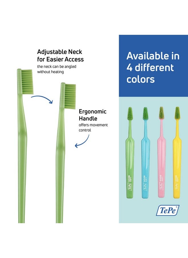 TEPE Good Soft-Bristle Toothbrush for Adults and Teens, Pack of 1, Regular