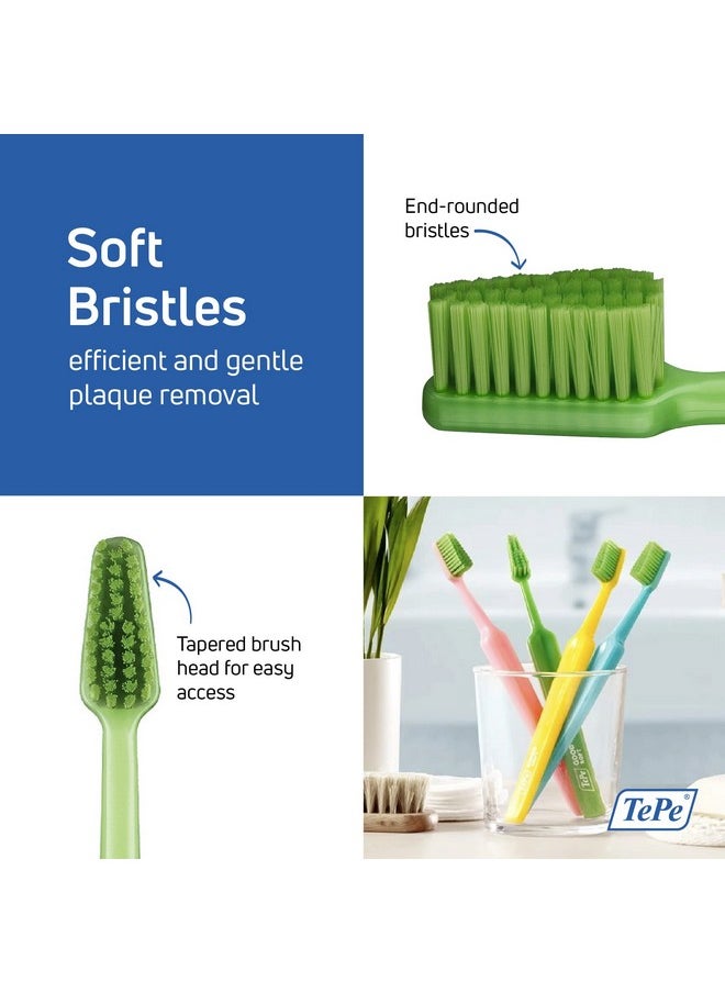 TEPE Good Soft-Bristle Toothbrush for Adults and Teens, Pack of 1, Regular