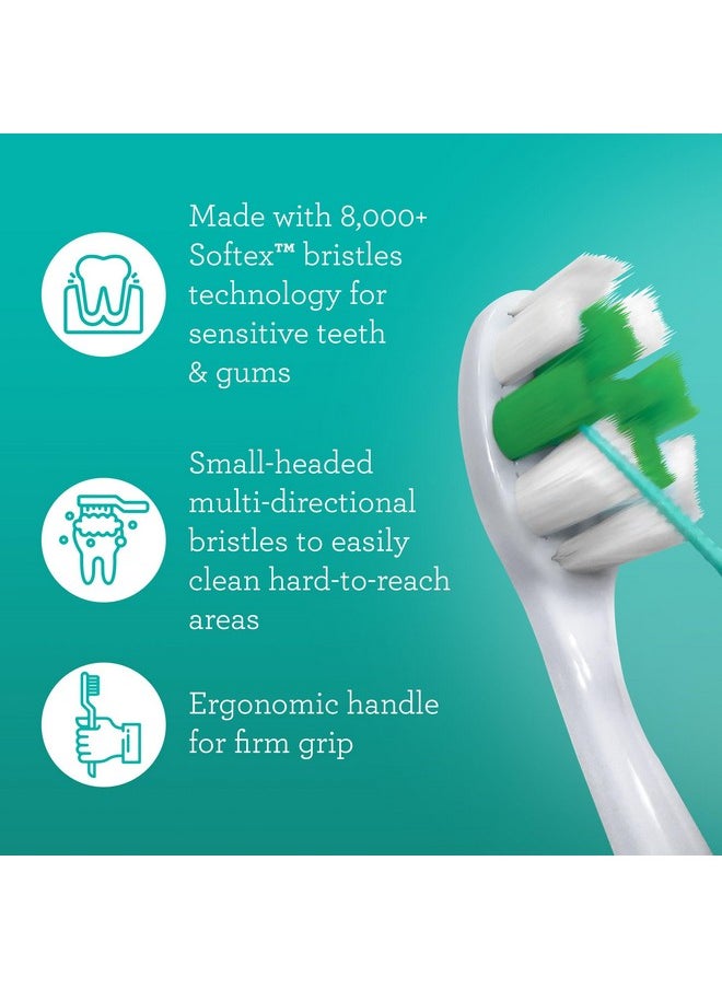 GuruNanda Butter On Gums Toothbrush with 8000+ Softex Bristles, Ultra Soft Bristles for Sensitive & Receding Gums, Perfect for Whiter Teeth, 6 Count