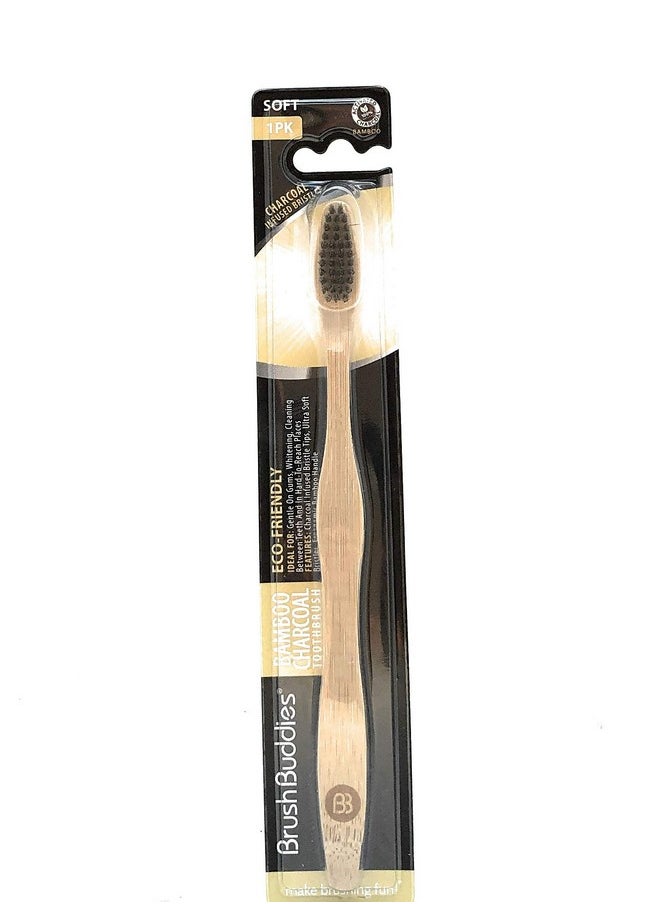 Brush Buddies Bamboo Charcoal Toothbrush, Human Powered,